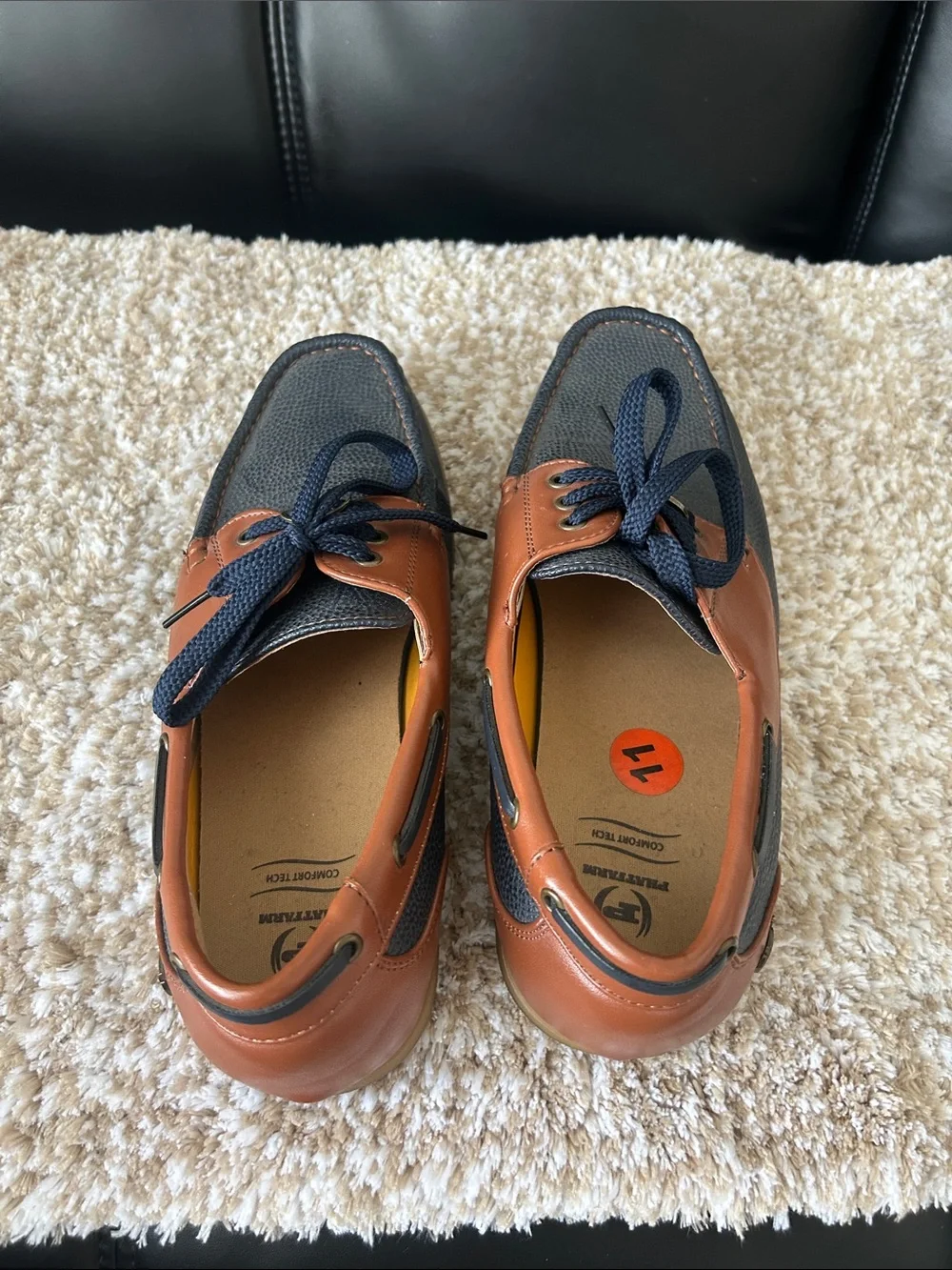 Phattfarm Two-Tone Brown & Navy Boat Shoes